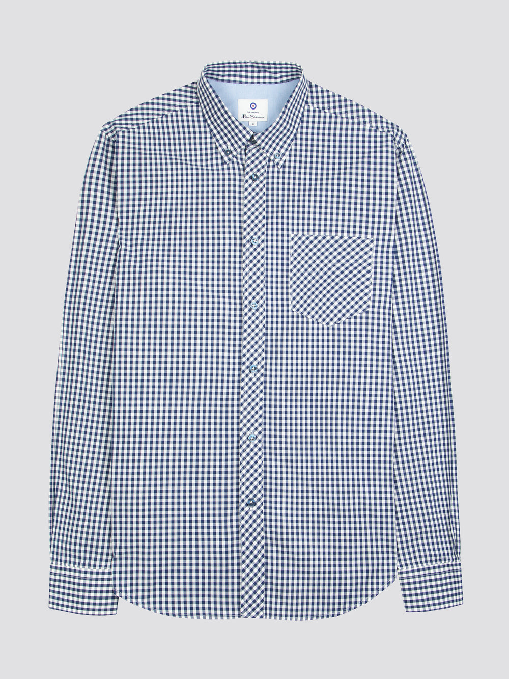 Chemises Ben Sherman Signature Long-Sleeve Gingham Bleu Foncé | TKJ-48070237